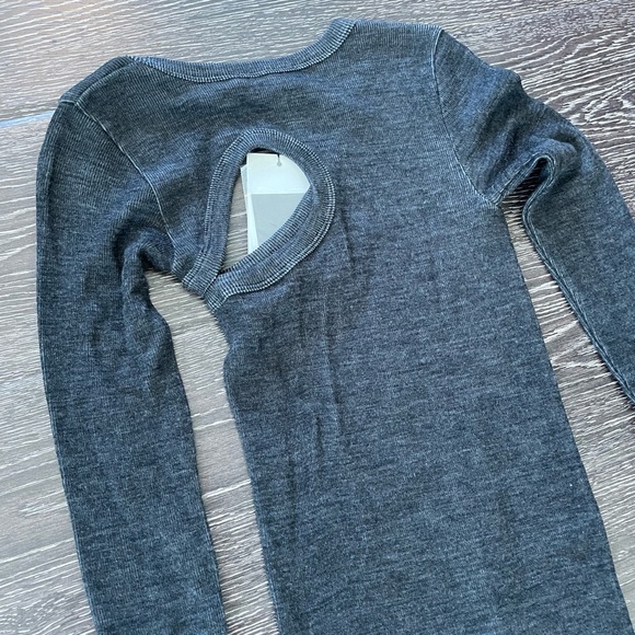 NWT JOHN ELLIOTT MERINO TUBULAR ASYM DRESS CHARCOAL SIZE XS/Small - Picture 6 of 6